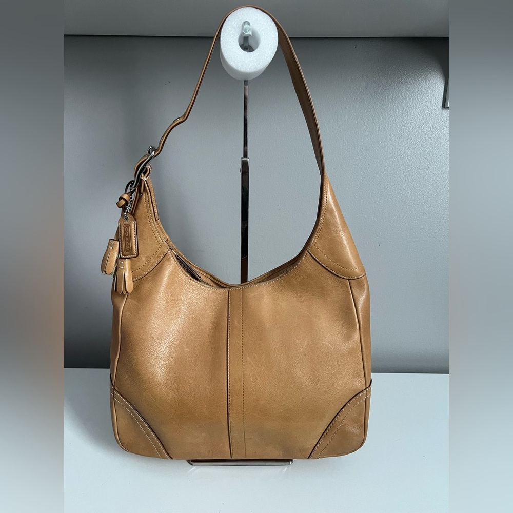 Coach Hamilton Hobo Shoulder Bag Ergo Style Tan Leather F10280